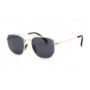 David Beckham Sunglasses Square Full Rim, Gold Frame and Grey Lens